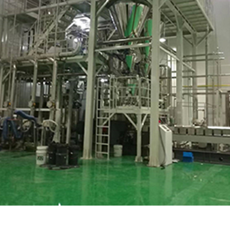 Double screw continuous hybrid lithium battery processing line